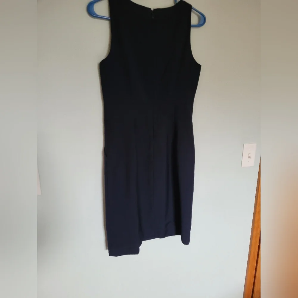 JCrew Sz 6 Navy Sheath Dress - Picture 8 of 8
